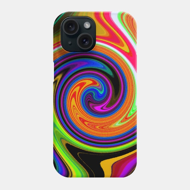 Swirl Retro Orange Phone Case by BlakCircleGirl