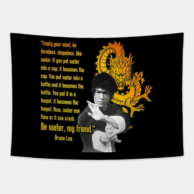 Bruce Dragon Legend Movie Bruce Jeet Kune Do Tapestry by Garmentcrooks