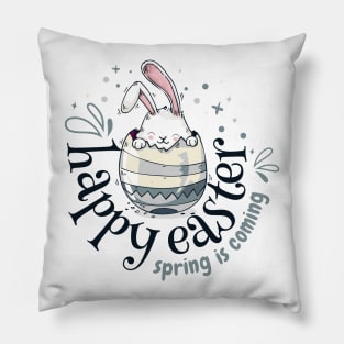 Happy Easter. Cute Easter Bunny best design Pillow