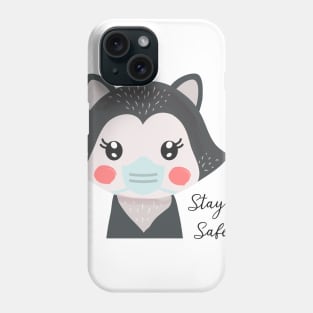 Raccoon, Stay Safe Phone Case