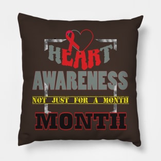 Heart disease awareness month Pillow