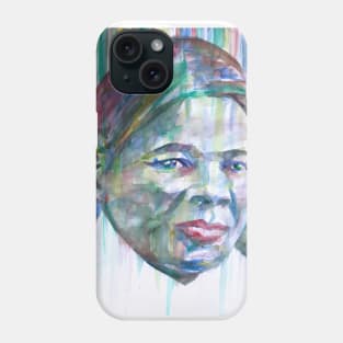 HARRIET TUBMAN watercolor portrait.2 Phone Case