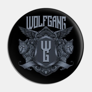 Wolf Gang Shield Logo Pin