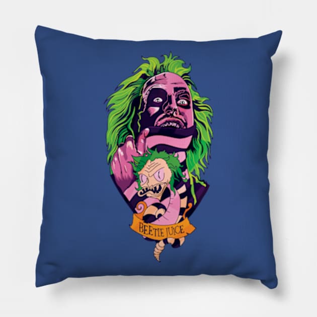 BeetleJuice Pillow by Frajtgorski