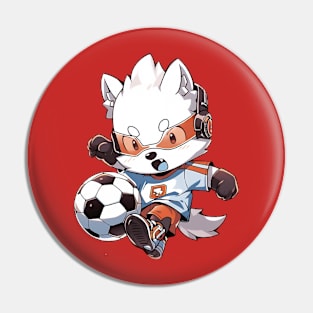 Cute fox soccer player Pin