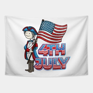 4th july illustration Tapestry