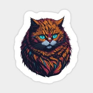 Vibrant Fur Cat Magnet