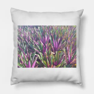 Purple and green leaves Pillow