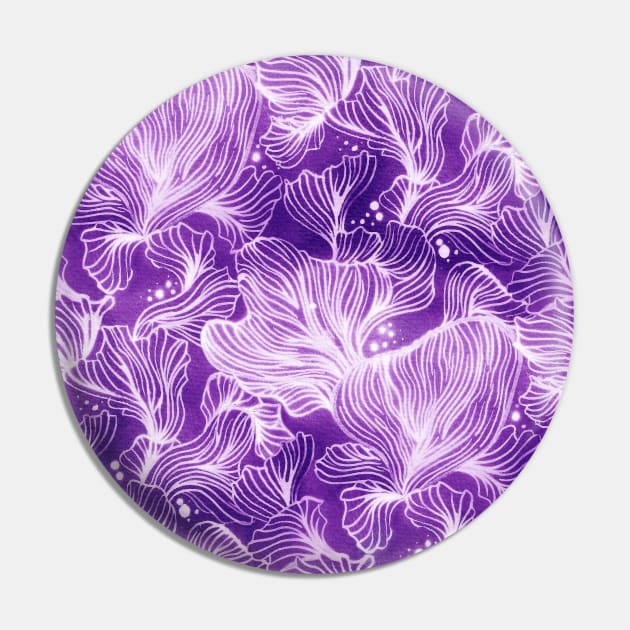 Purple Shibori Corals Pin by Carolina Díaz