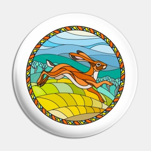 Hare In Glass Pin