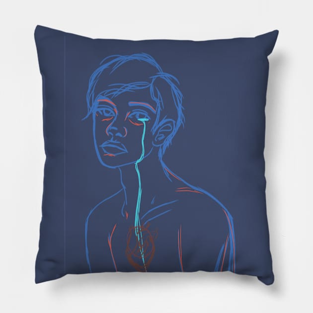 Men can cry too Pillow by Ceeshore