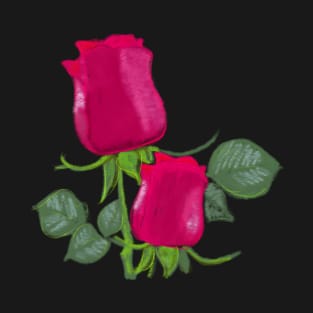 "Roses" Jamie's Hand-Drawn Floral Collection T-Shirt