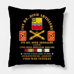 1st Bn 80th Artillery - 72nd FA Bde - Aschaffenburg FRG w COLD SVC Pillow