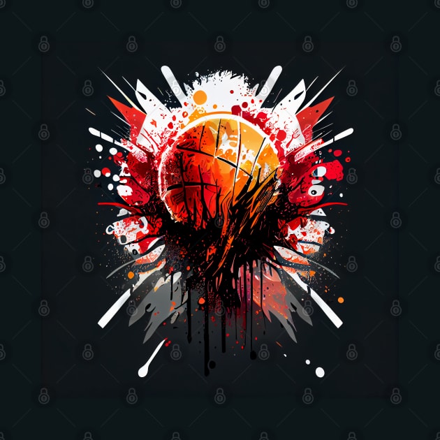 Basketball hoopers design by Buff Geeks Art