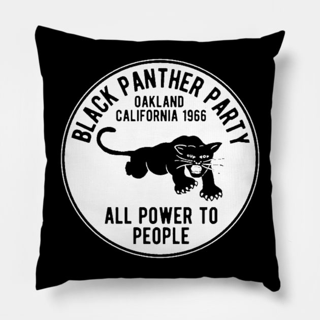 Oakland California 1966 Black Panther Party Pillow by UrbanLifeApparel