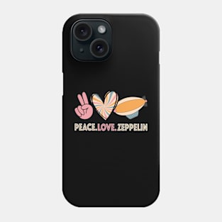 Dirigible Zepelin Love Peace Airship Blimp Zeppelin Phone Case