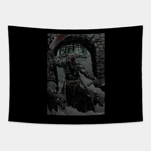 Capra Demon Tapestry by frenkp