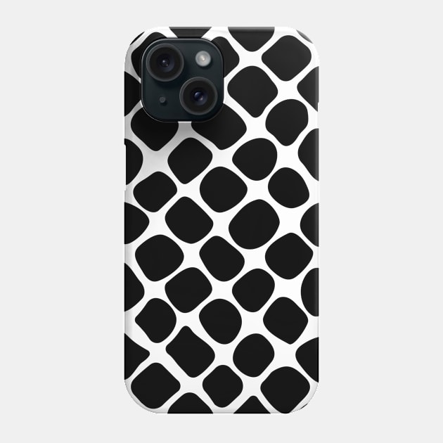 Monochrome spots Pattern Phone Case by Patternos