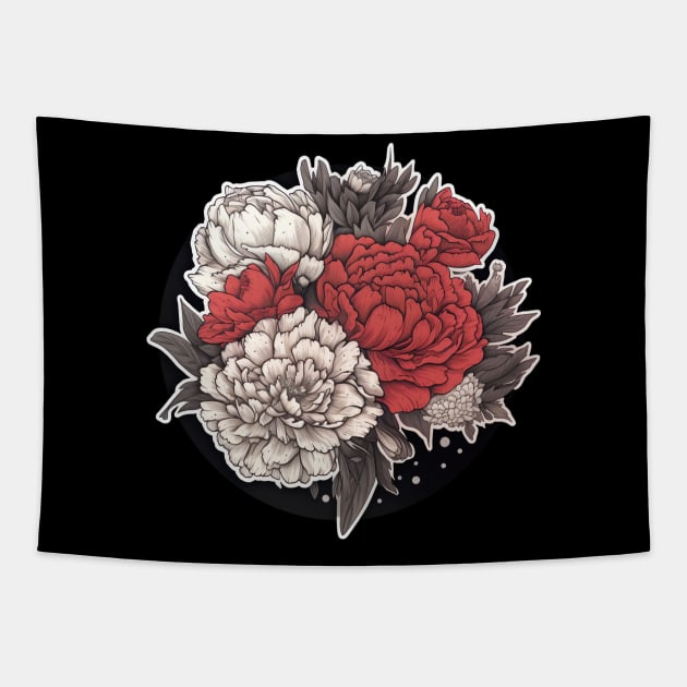 Bouquet of Peonies Tapestry by thatmacko