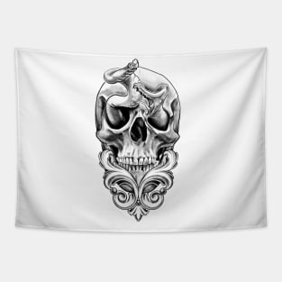 Skull and snakes Tapestry