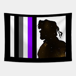 Galaxy Hunk Asexual Pride Tapestry