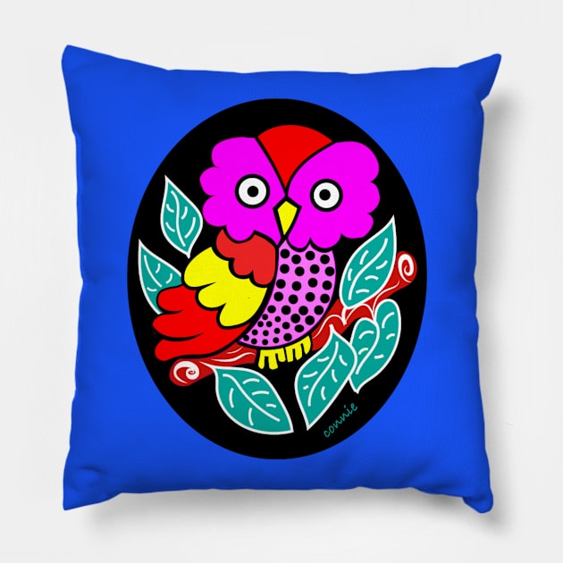 Cute Owl with Polka Dot Belly Pillow by Designs by Connie