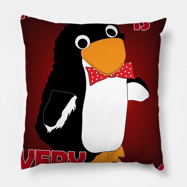 Mr Flibble is Very Cross! Pillow by GarfunkelArt