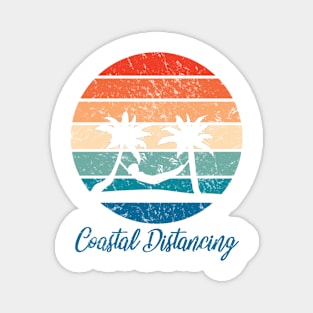 Social Distancing vs Coastal Distancing - Beach Life Hammock Magnet