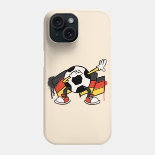 Dabbing Soccer Ball Cartoon Germany German Flag Football Phone Case