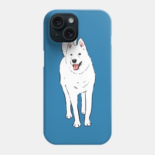 White Husky with Blue Eyes Phone Case