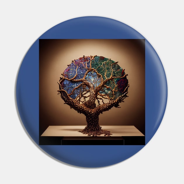 Yggdrasil World Tree of Life Pin by Grassroots Green