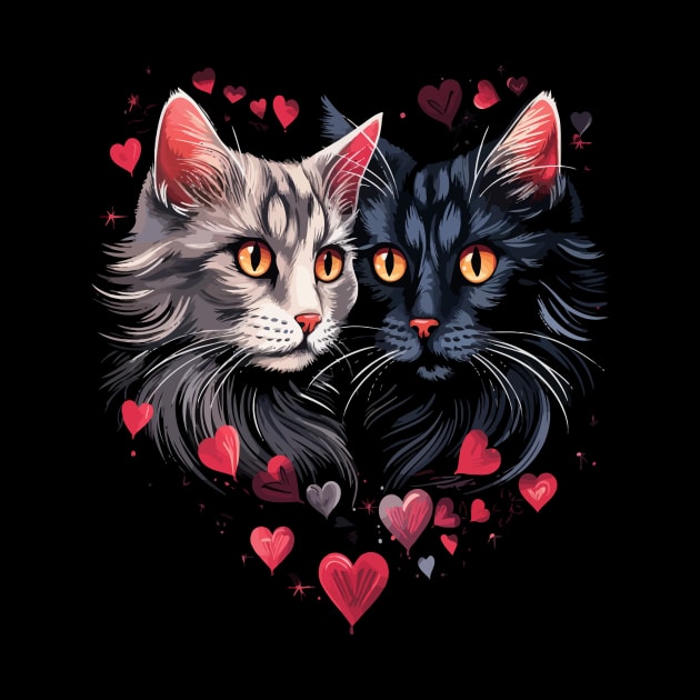 American Bobtail Couple Valentine by JH Mart