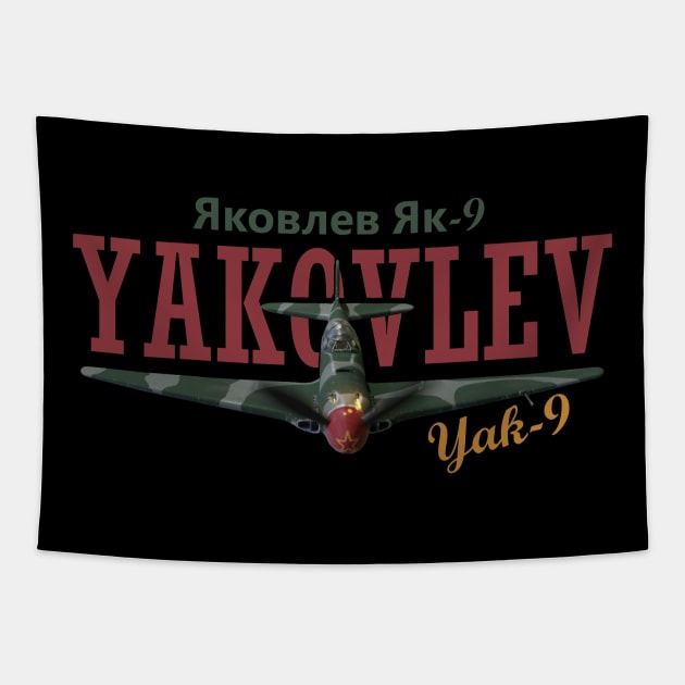 Yakovlev Yak-9 | World War 2 Fighter Aircraft Tapestry by Distant War