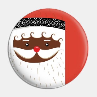 christmas afro american santa claus Pin