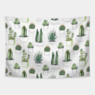 Watercolour Cacti & Succulents Tapestry