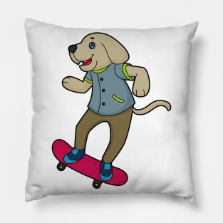 Dog Skater Skateboard Pillow