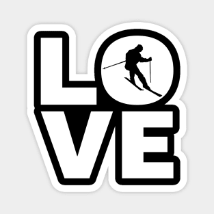 Love Skiing Gift For Skiers Magnet