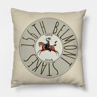 156th Belmont Stakes horse racing design Pillow