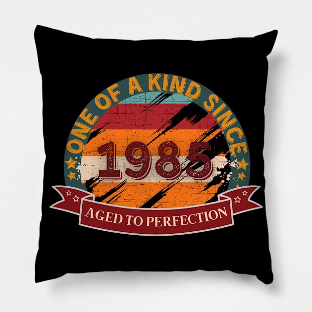 One Of A Kind 1985 Aged To Perfection Pillow by JokenLove