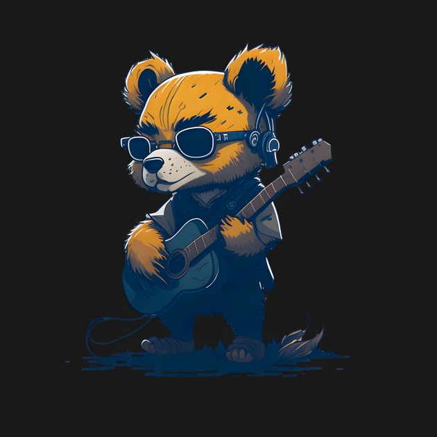 Bear Playing Guitar by SergioCoelho_Arts