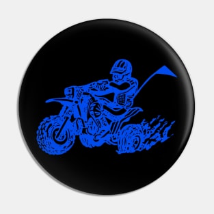 Three Wheeler- Greatest invention since gasoline (Blue design) Pin