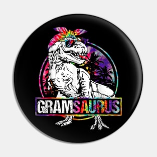 Gramsaurus Dinosaur Gram Saurus Family Matching Tie Dye Pin