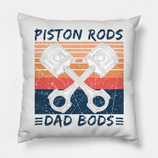 Piston Rods Dad Bods Vintage Funny Dad Gift Pillow