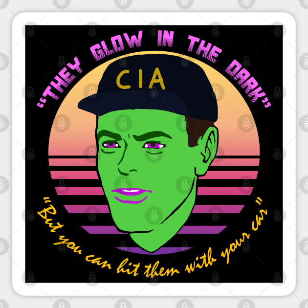 They Glow In The Dark - CIA, Undercover, Terry Davis, Meme - Undercover Cop Meme - Sticker