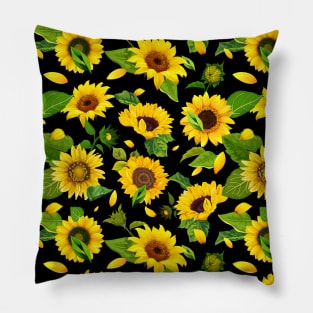 New Watercolor Sunflower 4 Pillow