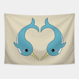 Narwhal heart Tapestry