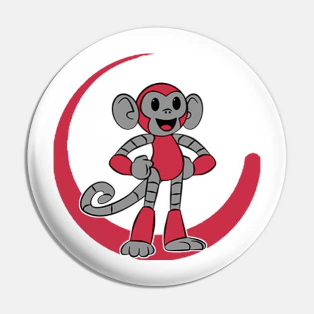 Dmo my  logo/mascot Pin by droidmonkey