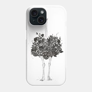 Floral ostrich Phone Case