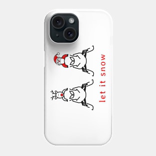 Let it snow mobile Phone Case