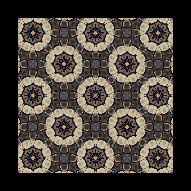 Black and White flower pattern shapes - WelshDesignsTP002 by WelshDesigns